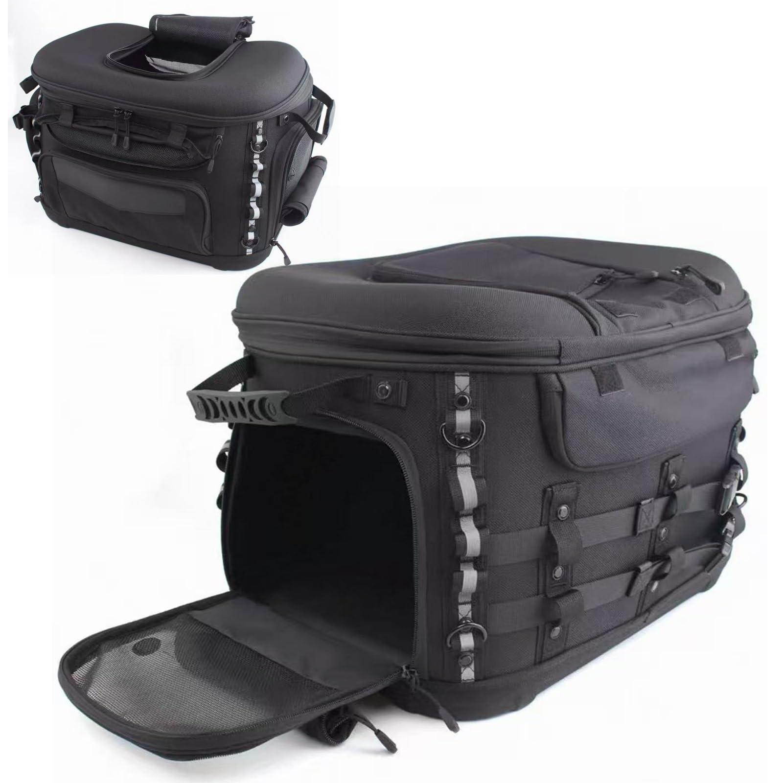 Uchwyt na motocykl dla zwierząt, uchwyt na motocykl dla psa lub kota, torba podróżna Proof Pet Crate, udźwig 25 kg, służy również w charakterze torba narzędziowa na motocykl