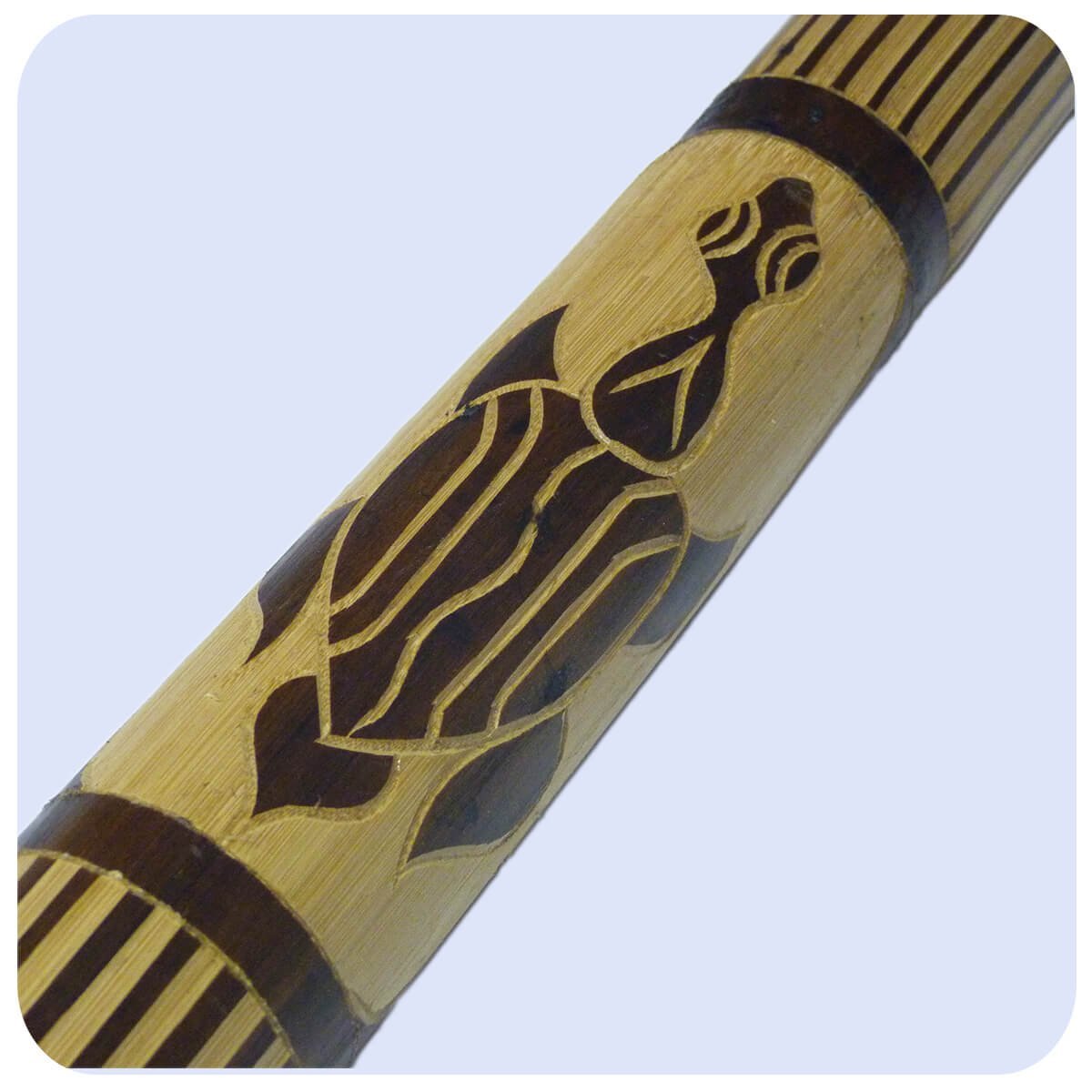 Regenmacher Rainstick Rainmaker Bambus Percussion Rhythmus Regenrohr Aborigine geschnitzt (100 cm)