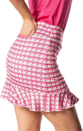 GOLFTINI Printed Pull-On Ruffle Skort 17.5