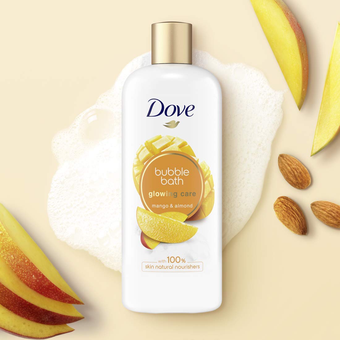 Dove Nourishing Secrets Bubble Bath Scented to Pamper & Indulge Mango & Almond Leaves Skin Feeling Soft & Smooth 23 Oz : Beauty & Personal Care