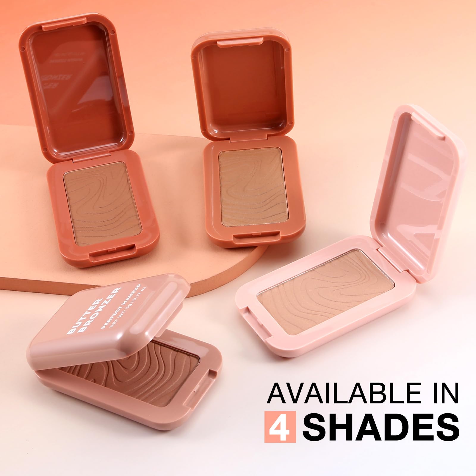 Bronceador mate suave, paleta de contorno para cara, bronceador y rubor en polvo para contornear y de larga duración y brillo bronceado 5