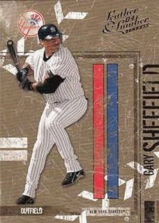 2004 Donruss Leather and Lumber #98 Gary Sheffield New York Yankees MLB Baseball Card NM-MT