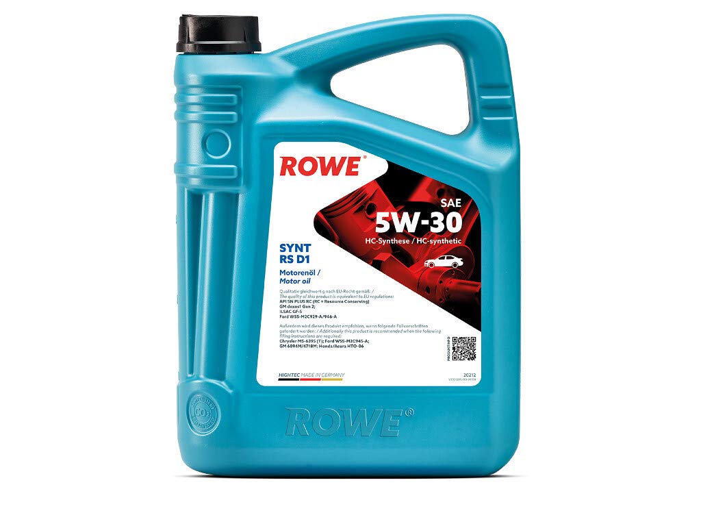 ROWE - 5 Liter HIGHTEC SYNT RS D1 SAE 5W-30 Motorenöl - PKW Hochleistungs Motoröl