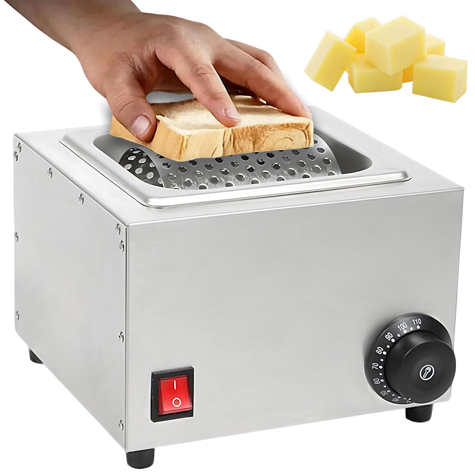 Eoweiot Butter Spreader Roller, Electric Heated Butter Spreader with 0-110°C Temperature Control,Electric Butter Wheel for Toast Sandwiches