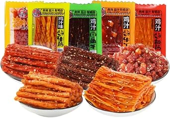Ratio Chicken, 5 Types, Spicy Flavor, Soft & Chewable, Chinese Sweets, Chinese Snacks, Spicy, Spicy, Spicy, Spicy, Spicy, Spicy, Spicy, Spicy, Engando, Bean Dried, Chinese Sweets, 50 Bags x 1 Box