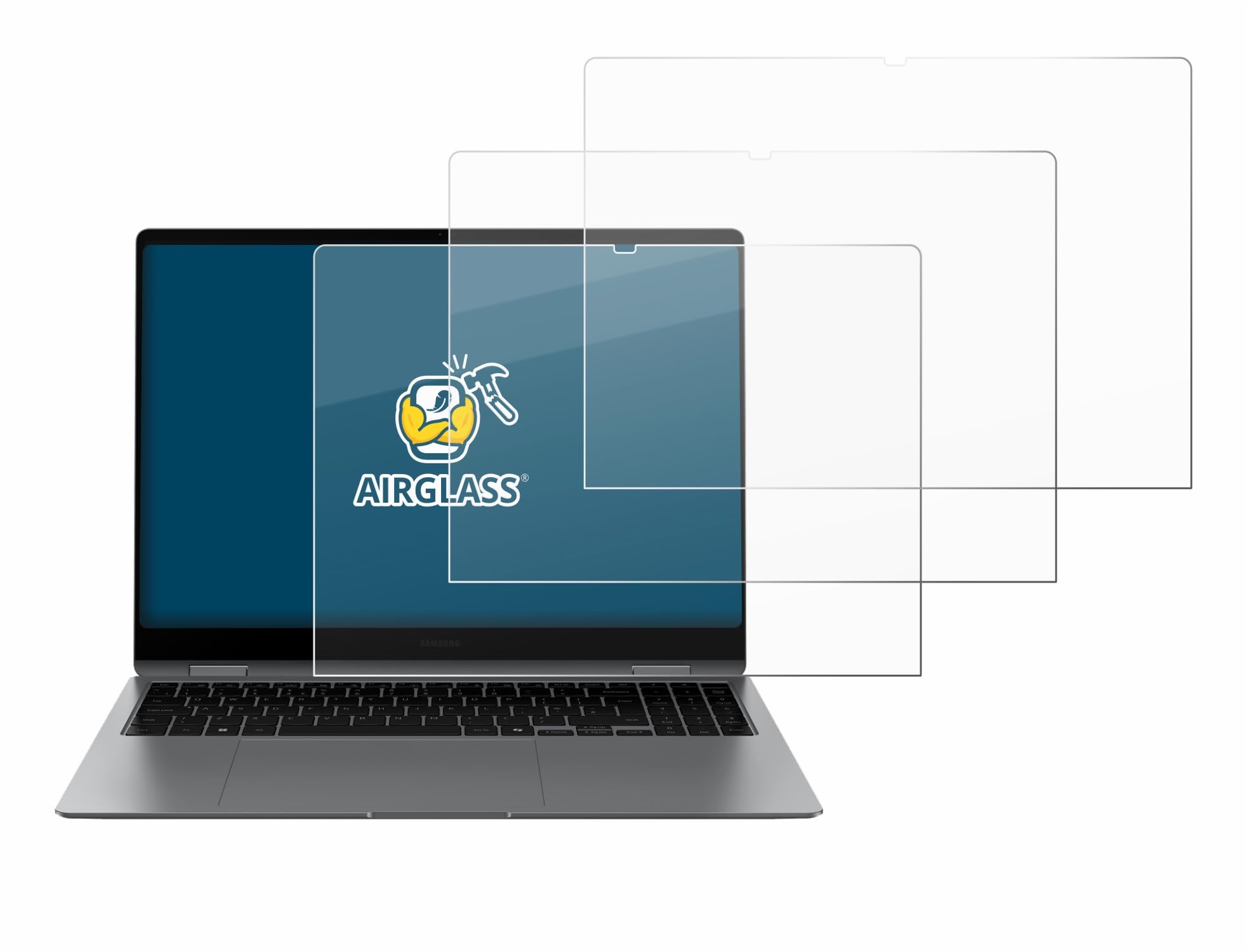 brotect Pellicola Protettiva Vetro per Samsung Galaxy Book5 Pro 360 16" Protezione Schermo (3 Pezzi) [Durezza Estrema 9H, Chiaro]