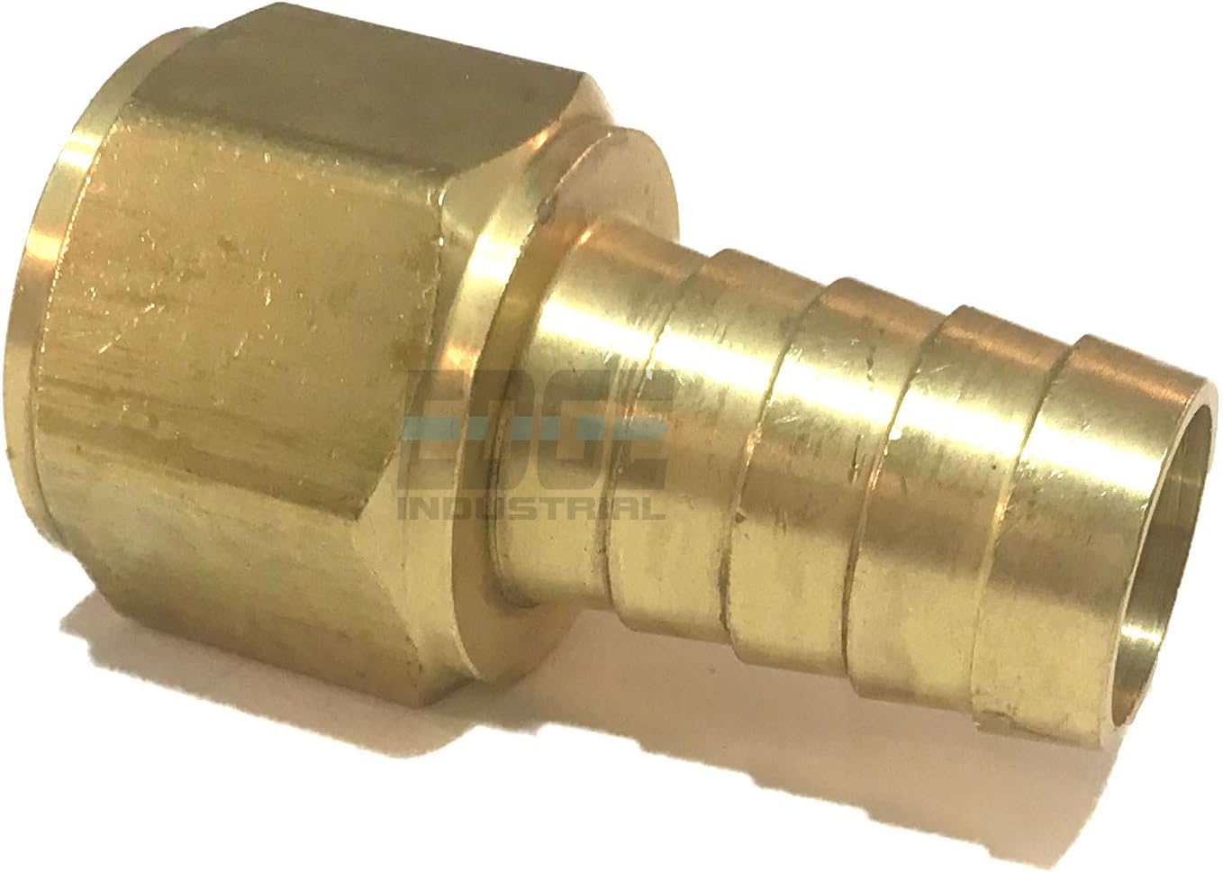 3/4 Hose ID to 3/4 Female NPT FNPT Straight Brass Fitting Fuel / AIR / Water / Oil / Gas / WOG (Qty 01)