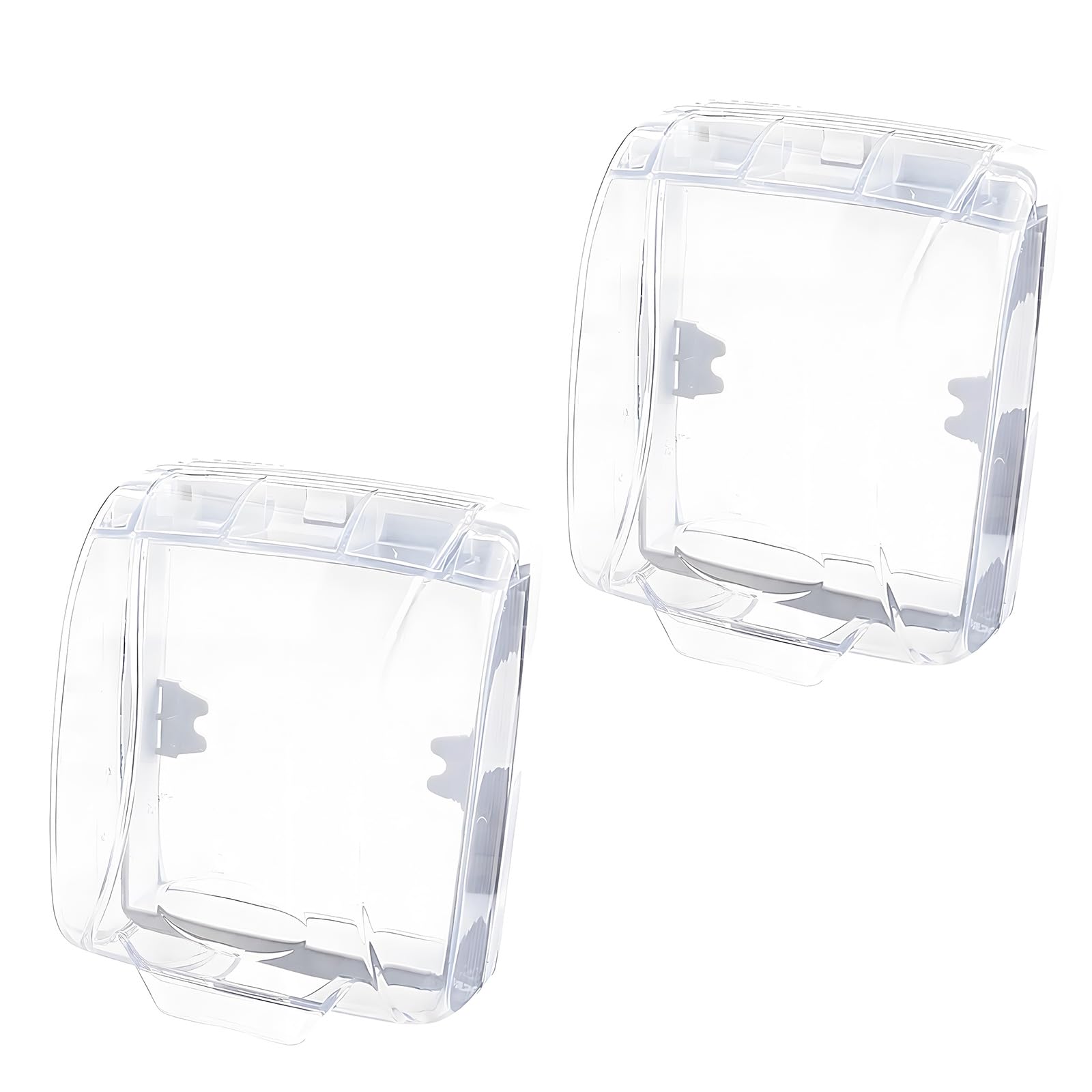 Nvoqilin 2Pcs Weather Resistant Clear Guard Doorbells Button For Doorbells & Security Gate Push Button Clear Weatherproof Alarm Enclosure