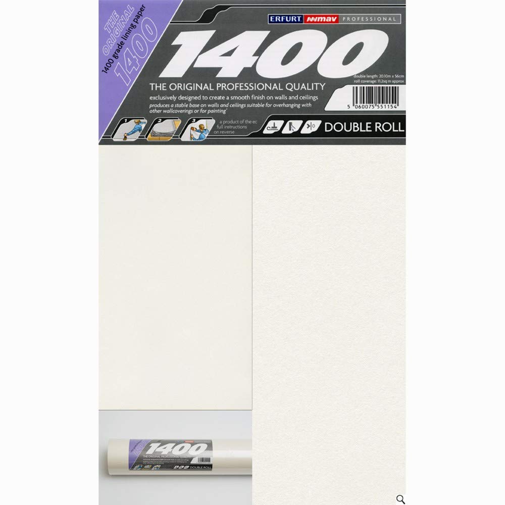 1400 Double Roll Lining Paper - Box of 8 Erfurt MAV