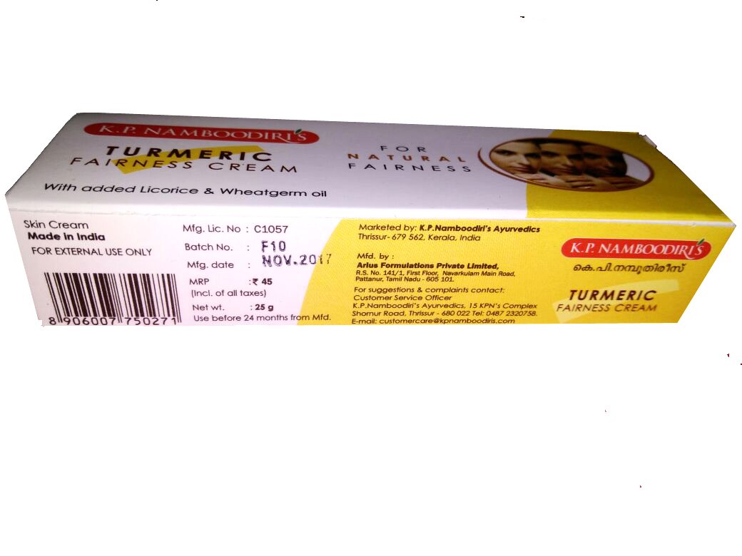 Aafact K.P.Namboodiri's Turmaric Fairness Cream (pack of 6)