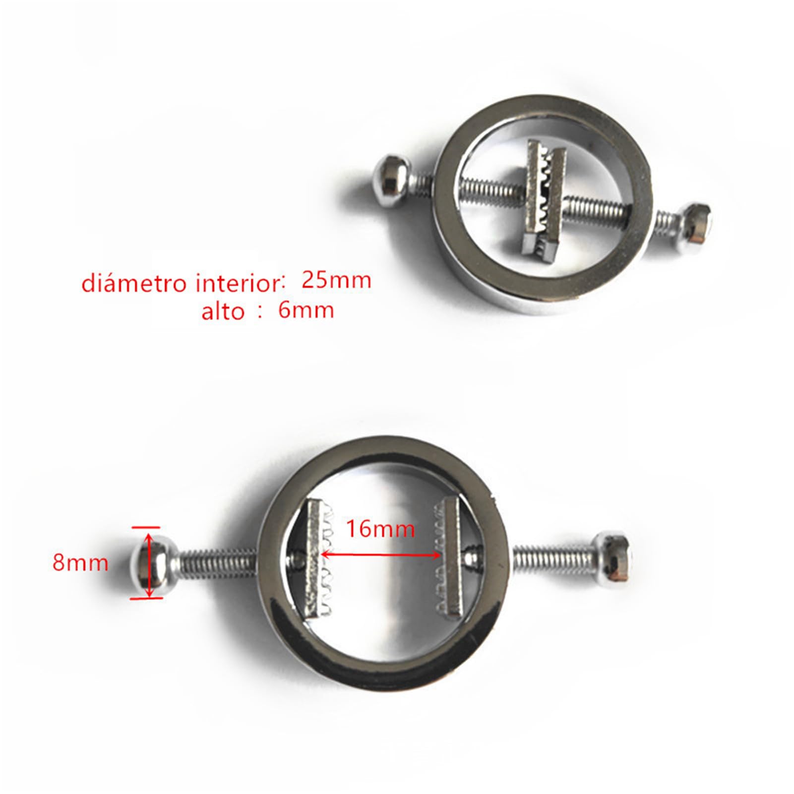 2pieza， falso pezón Piercing anillos de acero inoxidable pezón escudo