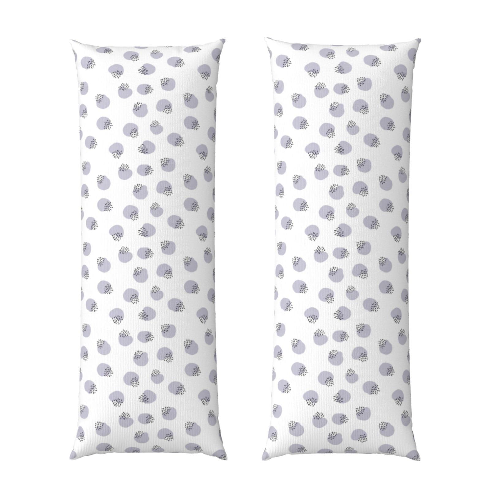 Body Pillow Cover 20x60 Cow Print Purple, Plush Flannel Long Pillowcase with Zipper, Soft Cozy Cushion Protector, Wrinkle Free for Bed Sofa Home