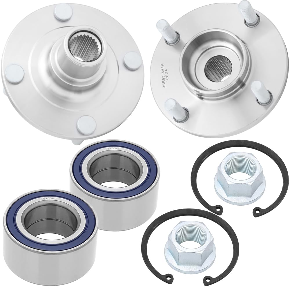 [2-Pack] BR930561K - FRONT Driver or Passenger Side Wheel Hub Bearing Assembly Compatible With 2000-2006 Nissan Sentra [1.8L 4 Cyl], 2000-2001 Nissan