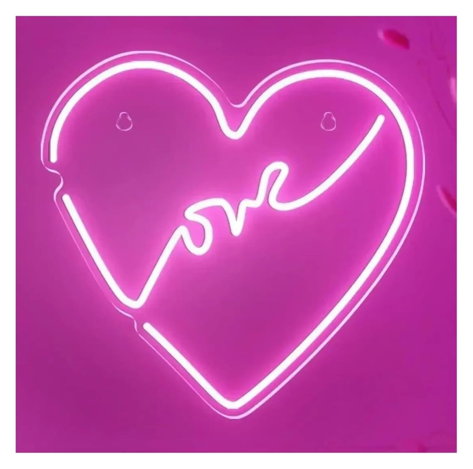 Luces de neón Letrero de neón "Love" con cargador, luz LED colgante para para fiestas, tiendas, hogar, dormitorio y decoración pared, 30,48 cm ×