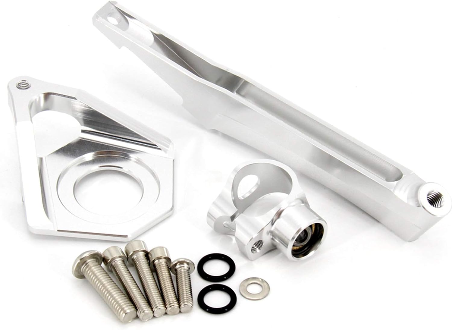 Motorcycles Steering Stabilize Damper Bracket Mount Kit For YZF600 YZF R6 Mounting Kit(Silver Bracket)