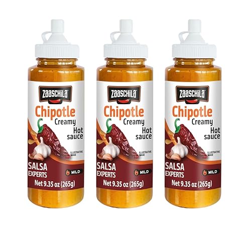 Zaaschila Chipotle cremoso de salsa 9.35 oz (265 g), paquete de 3 unidades, blanco, 9.5 onzas (paquete de 3)