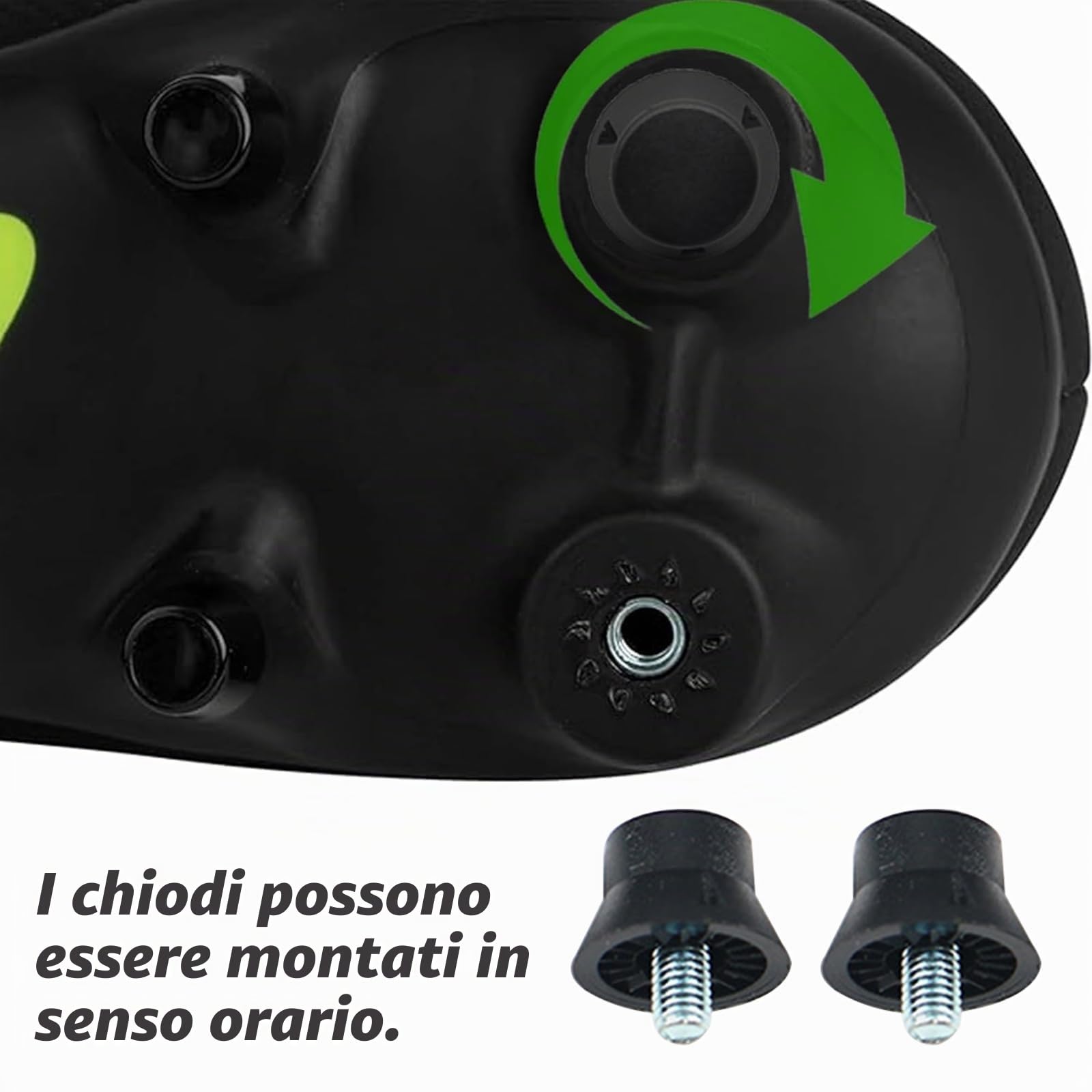 Tacchetti Sostitutivi per Scarpe Sportive - 12PCS Tacchetti Plastica Calcio Resistenti e Antiscivolo - Viene Fornito con 1 Chiave Inglese