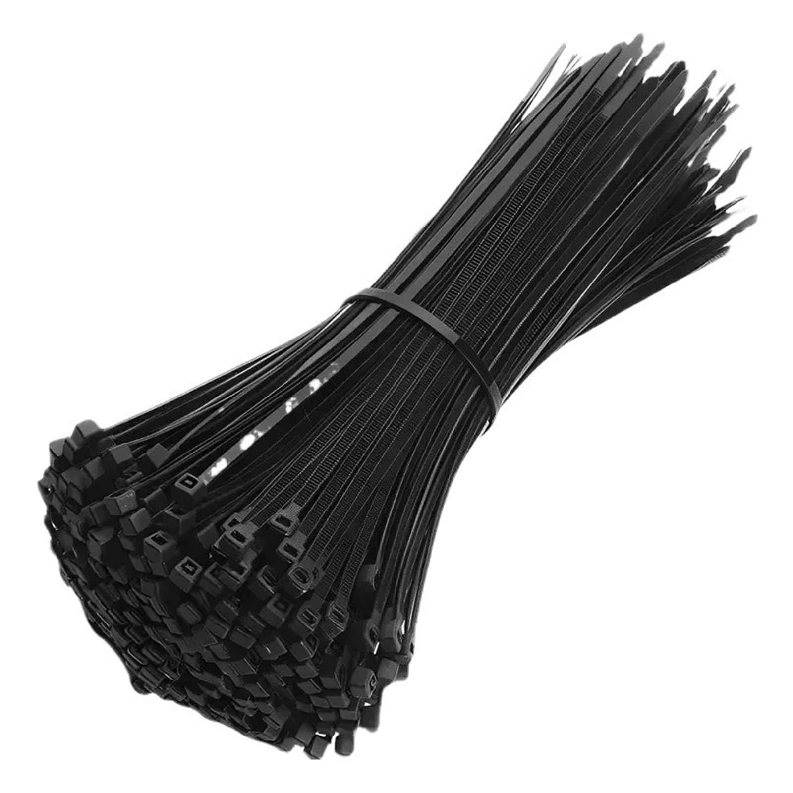 Cable Ties Self Locking Nylon Cable Ties Plastic Cord Tie Heavy Duty Cables Fastening Rings Loop Hardware Organizer Wire Straps(Black(3x150mm),200pcs)