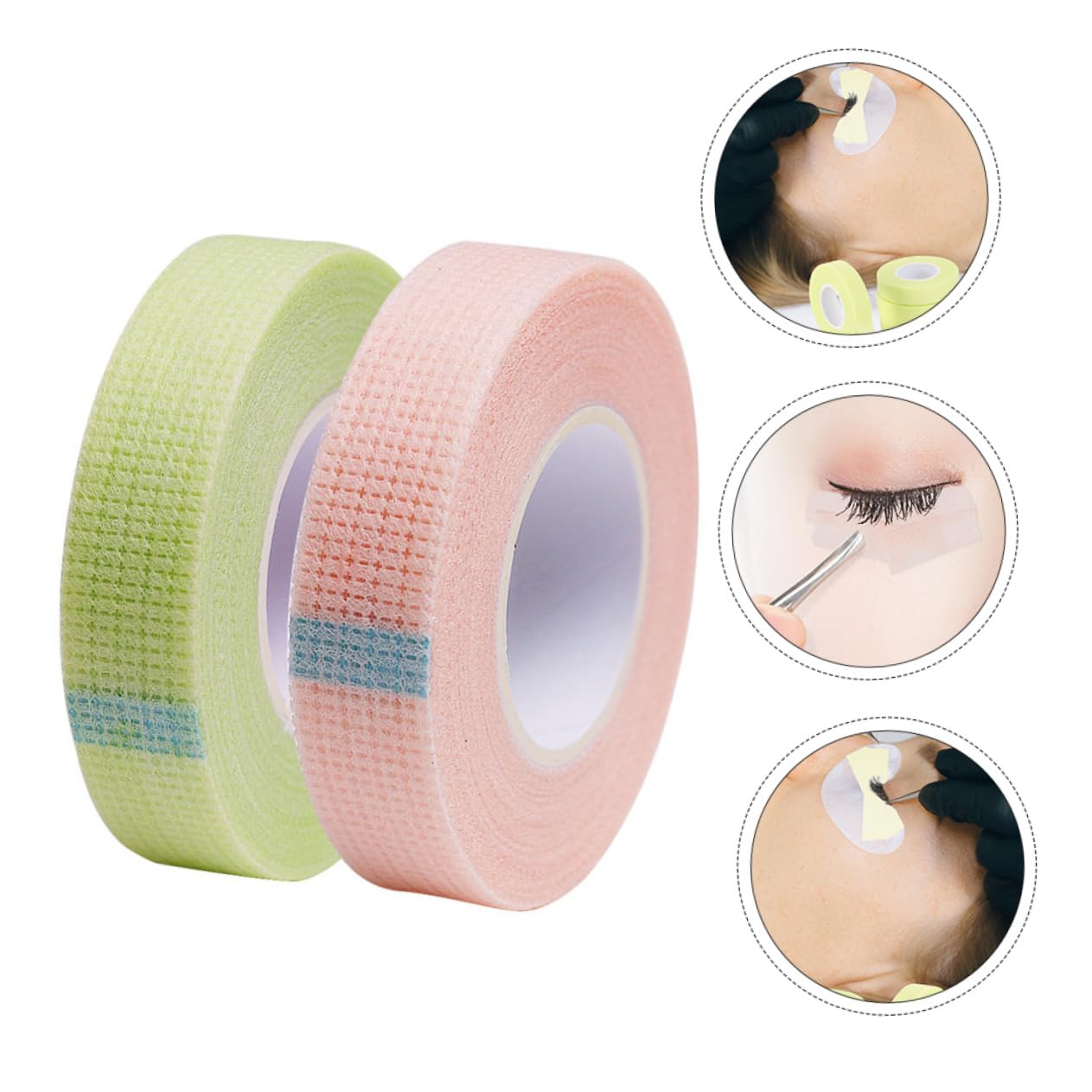 MAGICLULU 18rollos Cinta Transpirable Para Extensiones De Pestañas De Gel Para Aislamiento De Pestañas Para Salones y Casa Sin Irritaciones Alta Transpirabilidad