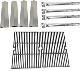Replacement Kit for Master Chef G45316, G45319, G45320, G45323, G45325, G45327, G45329 Gas Models Includes Cast Cooking Grates, 4 Burners & 4 Heat Plates