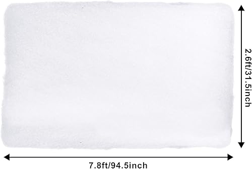 Miniatura 2 de URATOT Rollo de nieve artificial de Navidad, manta de nieve de 30 pulgadas x 7.8 pies, para decoración de invierno, para camino de mesa de Navidad,