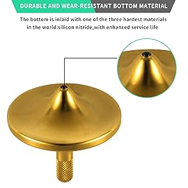 CHEETOP Stainless Steel Spinning Top, Premium Exquisite Perfect Balance Well Made Metal Desk EDC Little Fidget Toy, Spin Long Time Over 6 Minutes, Great Value (Bronze,Medium Diameter 29mm)