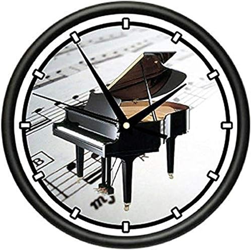 SignMission - Reloj de pared para piano regalo para profesor de música Beagle