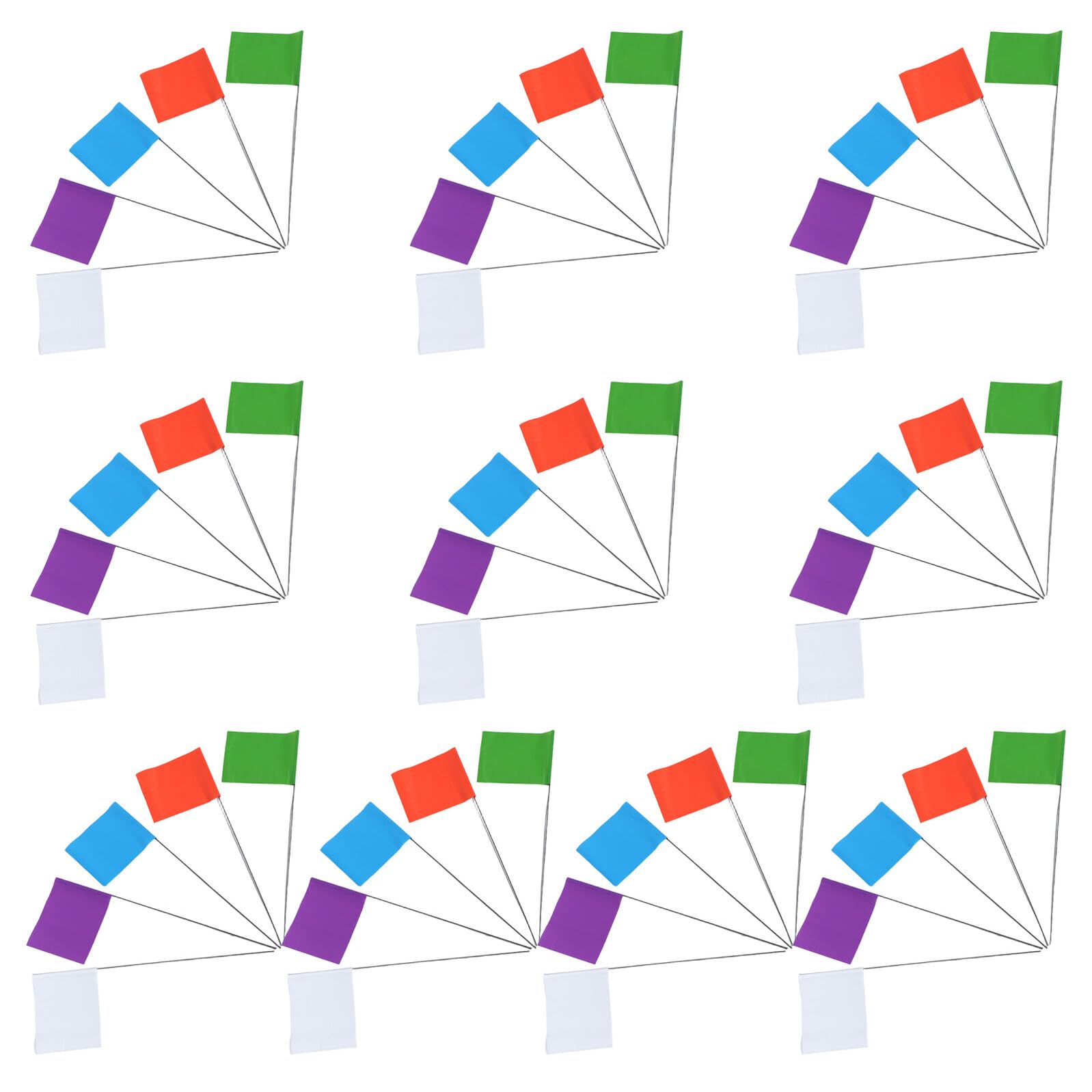 Piquets de marquage de jardin Yardwe | 50 drapeaux colorés résistant aux intempéries