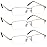 TruVision Readers 3 Pk - Gold Metal Frames and Clear Acrylic Lenses 1.25