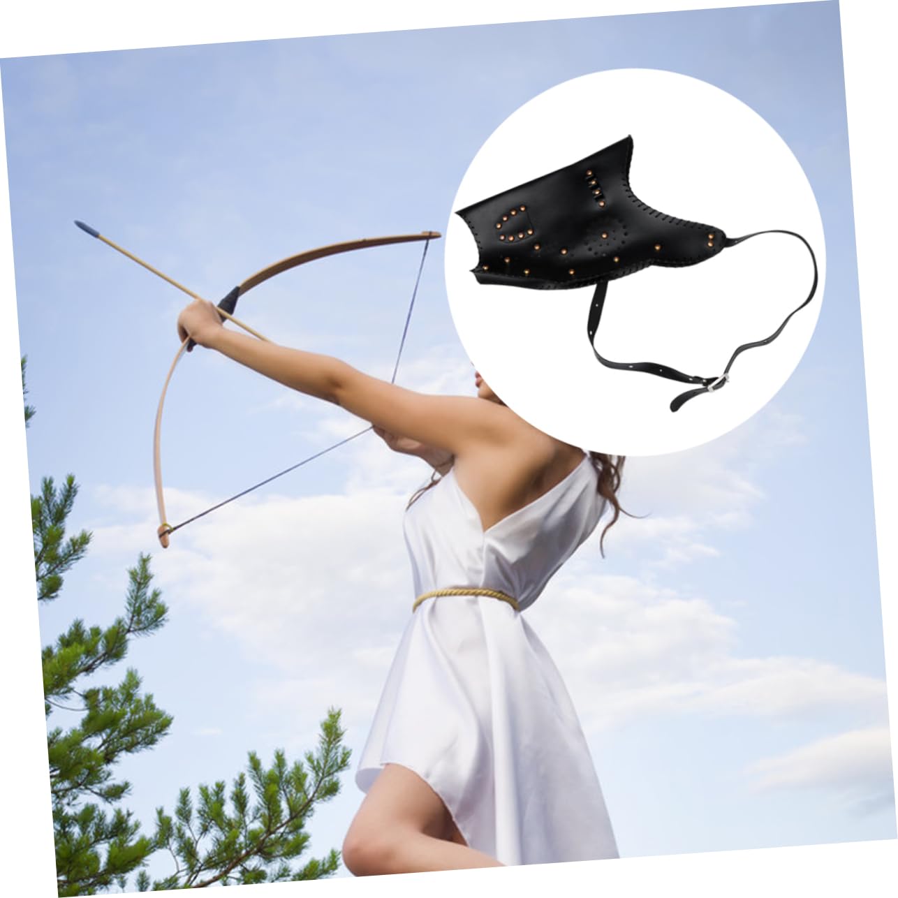 Mikikit Traditional Pouch Handmade Leather Bag Arrow for Outdoor Activity Accessory