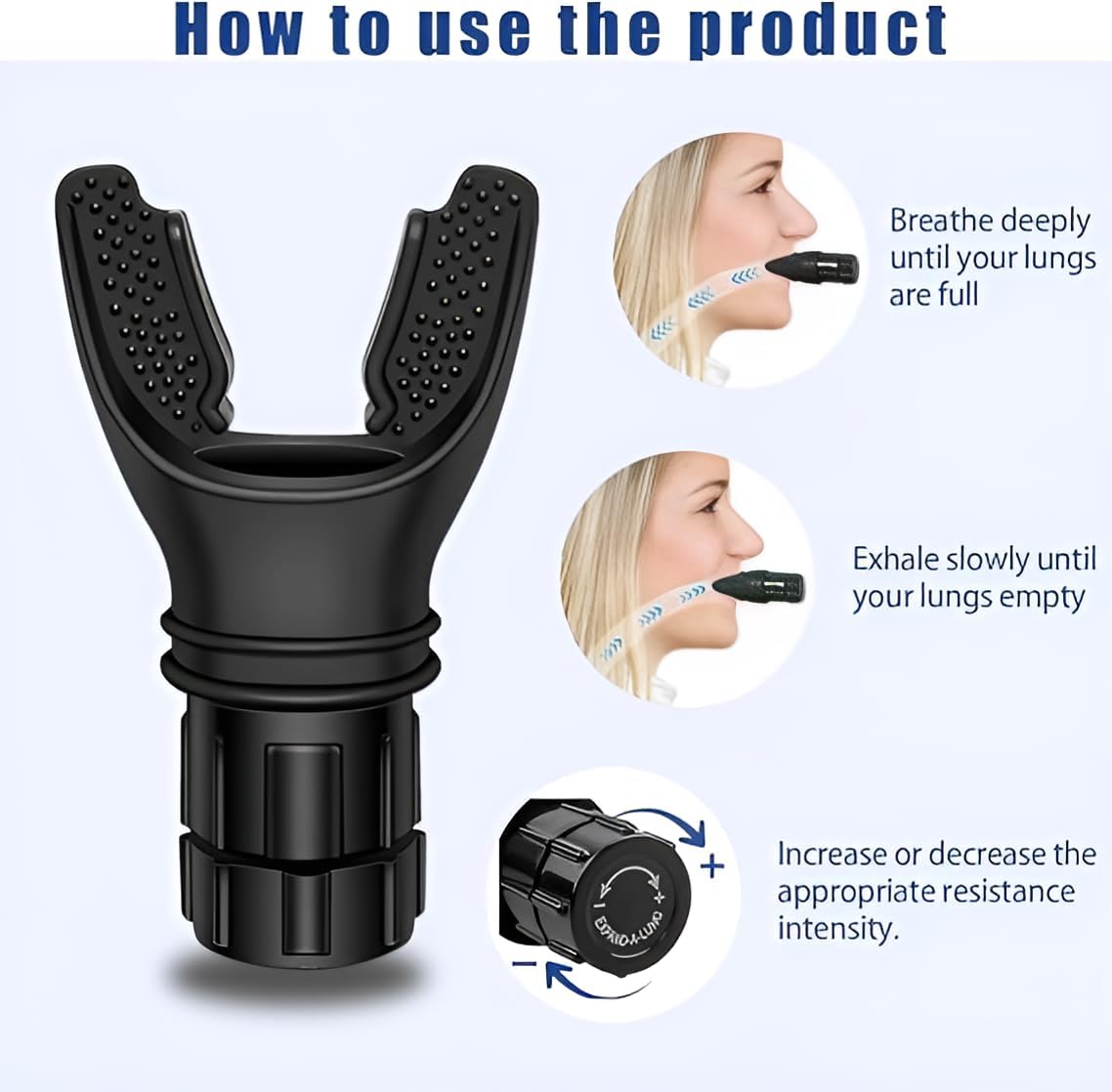 SUNBEET Lung Breathing Trainer | Pure Silicon Lung Exercise Device | Respiratory Muscle Trainer | Lung Expander | Breathing Enhancer | Improve Breathing Ability | Increased Sports Breathing Fitness | Lung Capacity Exercise Device (PACK OF 1) 3