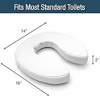 Vista 7 de DMI Cojín y funda para asiento de inodoro elevado para añadir acolchado adicional mientras alivia la presión, resistente a desgarros, elegible