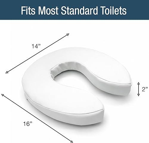Miniatura 7 de DMI Cojín y funda para asiento de inodoro elevado para añadir acolchado adicional mientras alivia la presión, resistente a desgarros, elegible