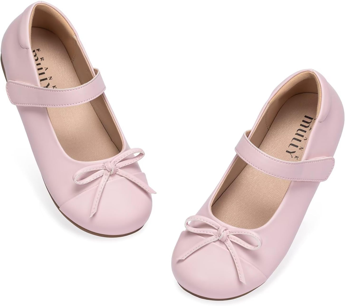 Frank Mully Girl's Mary Jane Flat Shoes Ballet Flats with Bow Shoes for Party Wedding School Toddler/Little Kid/Big Kid