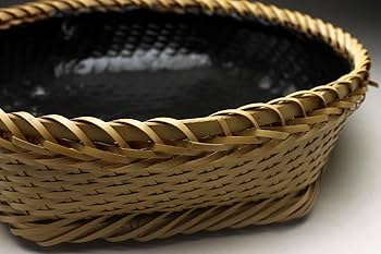 未使用　網代編み　炭斗　比呂行作　竹細工　伝統工芸品　茶道　茶道具 imaya-storo_sumitori-152