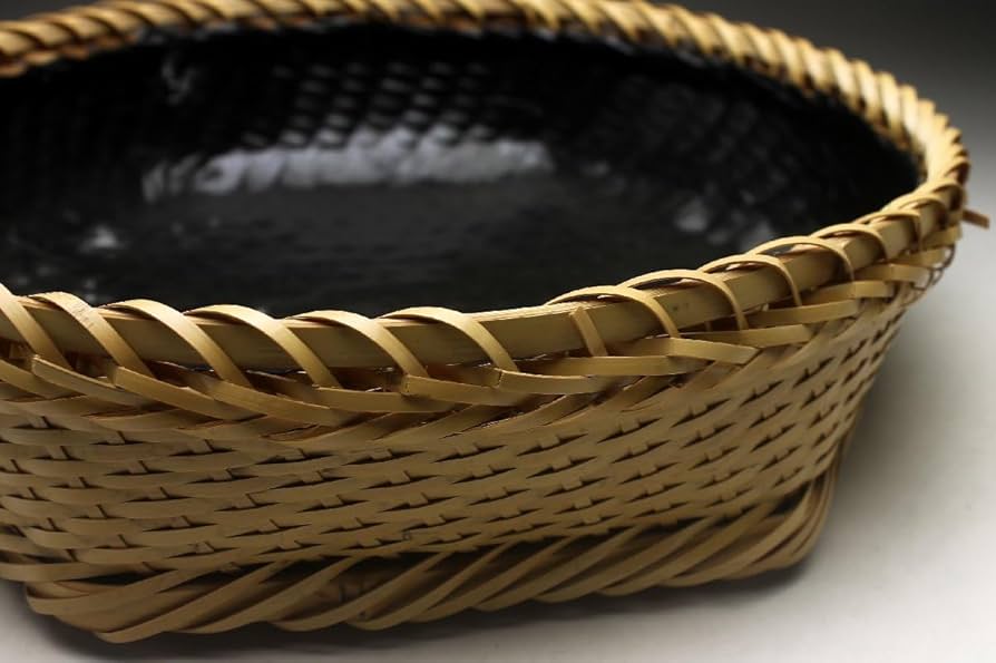 Amazon.co.jp: 余韻 三重の竹工芸家水谷六々斎炭斗 茶道具 炭