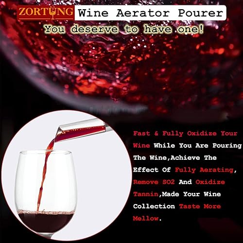 Miniatura 5 de Aireators - Dispensador de difusor de vino en botella, dispensador de tubos aireadores, decantador individual, juego de 3 agujeros de aire ocultos,