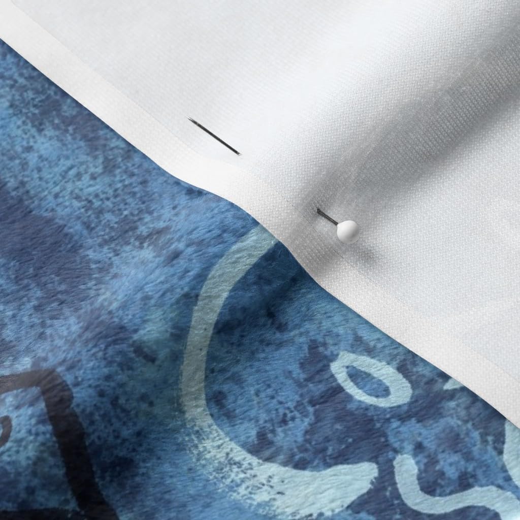 Spoonflower Fabric - Pagan Blue Painted Occult Mystical Printed on Minky Fabric by The Yard - Sewing Baby Blankets Quilt Backing Plush