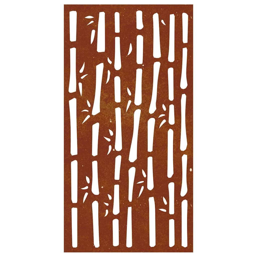 WEPMNYU Garten-Wanddeko 105x55 cm Cortenstahl Bambus-Design