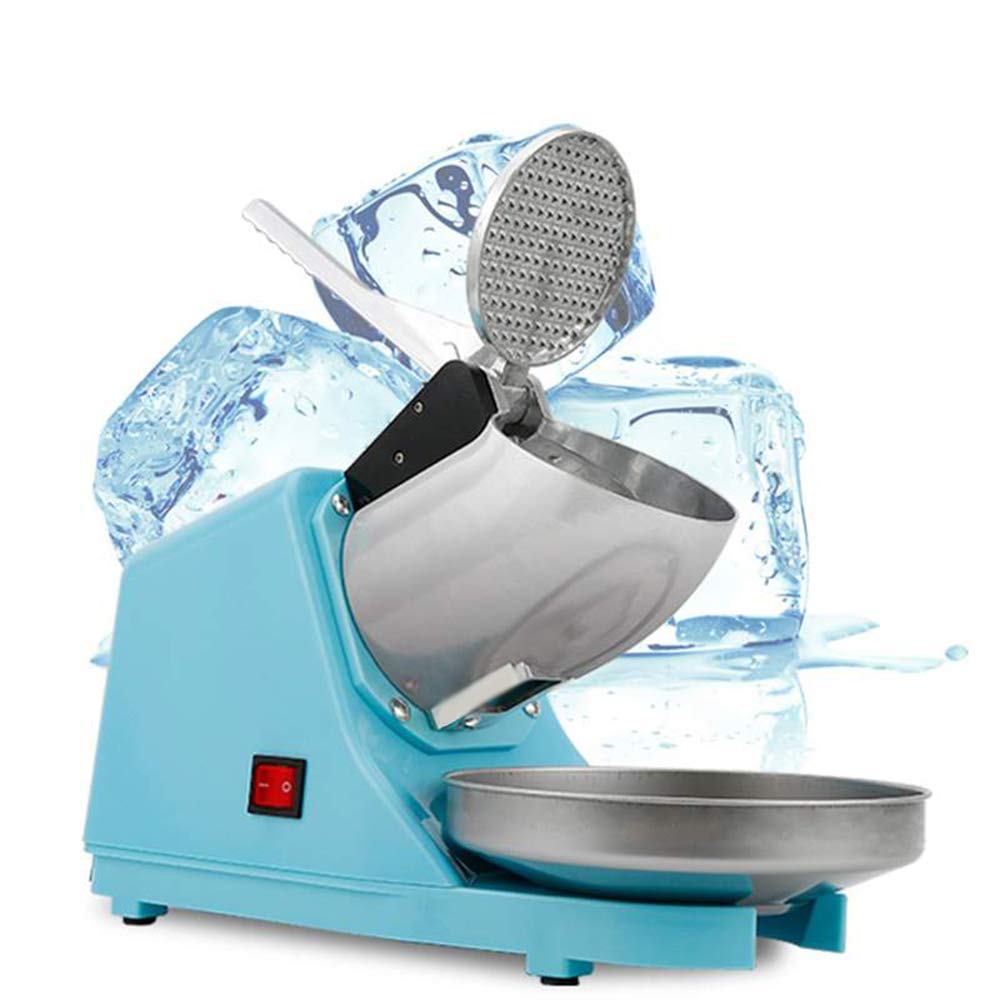 Tritaghiaccio Elettrico Tritato Macchina per Il Ghiaccio Macchina per Cono di Neve Lame in Acciaio Inossidabile 143Lbs / HR per Uso Domestico E Commerciale