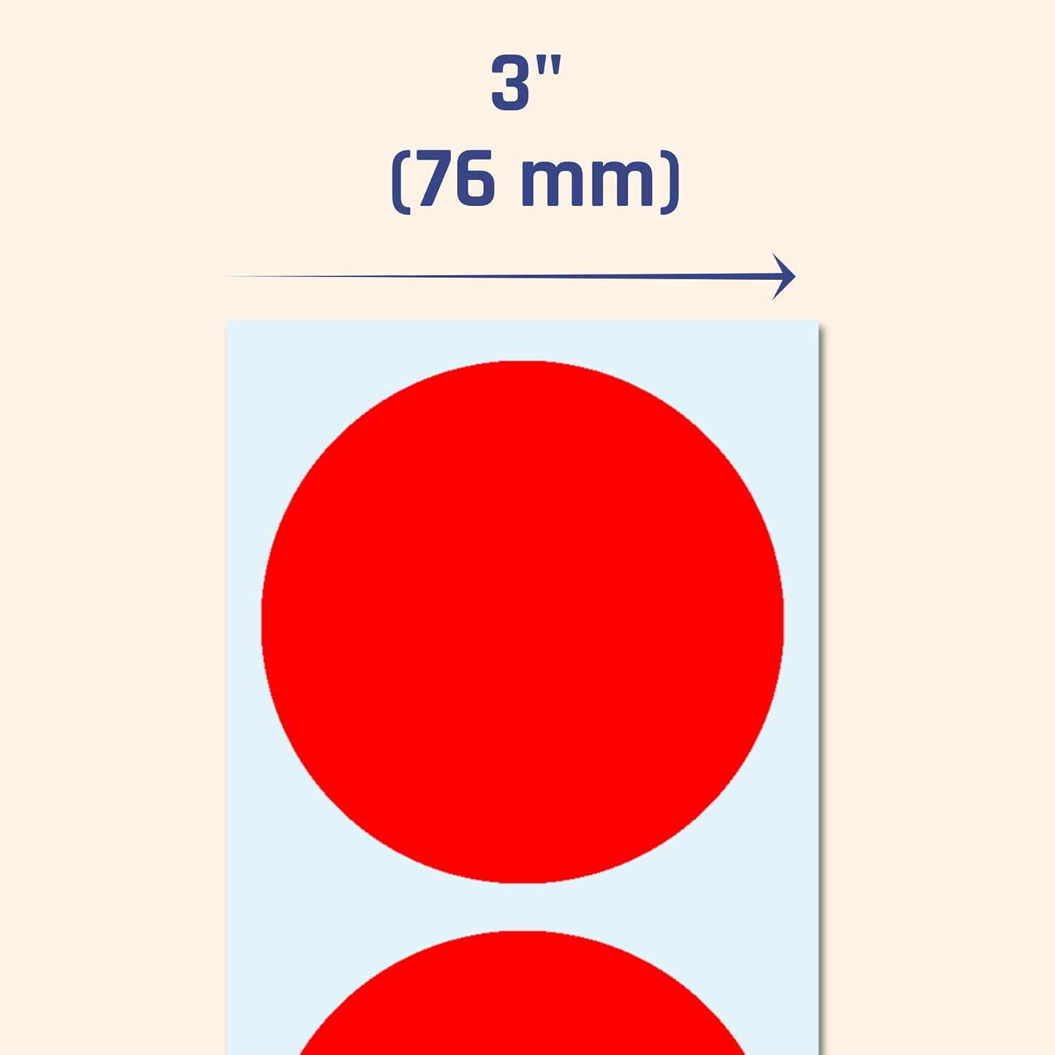 3" Round Color Coding Labels - 10 Colors, Pack of 100 : Office Products