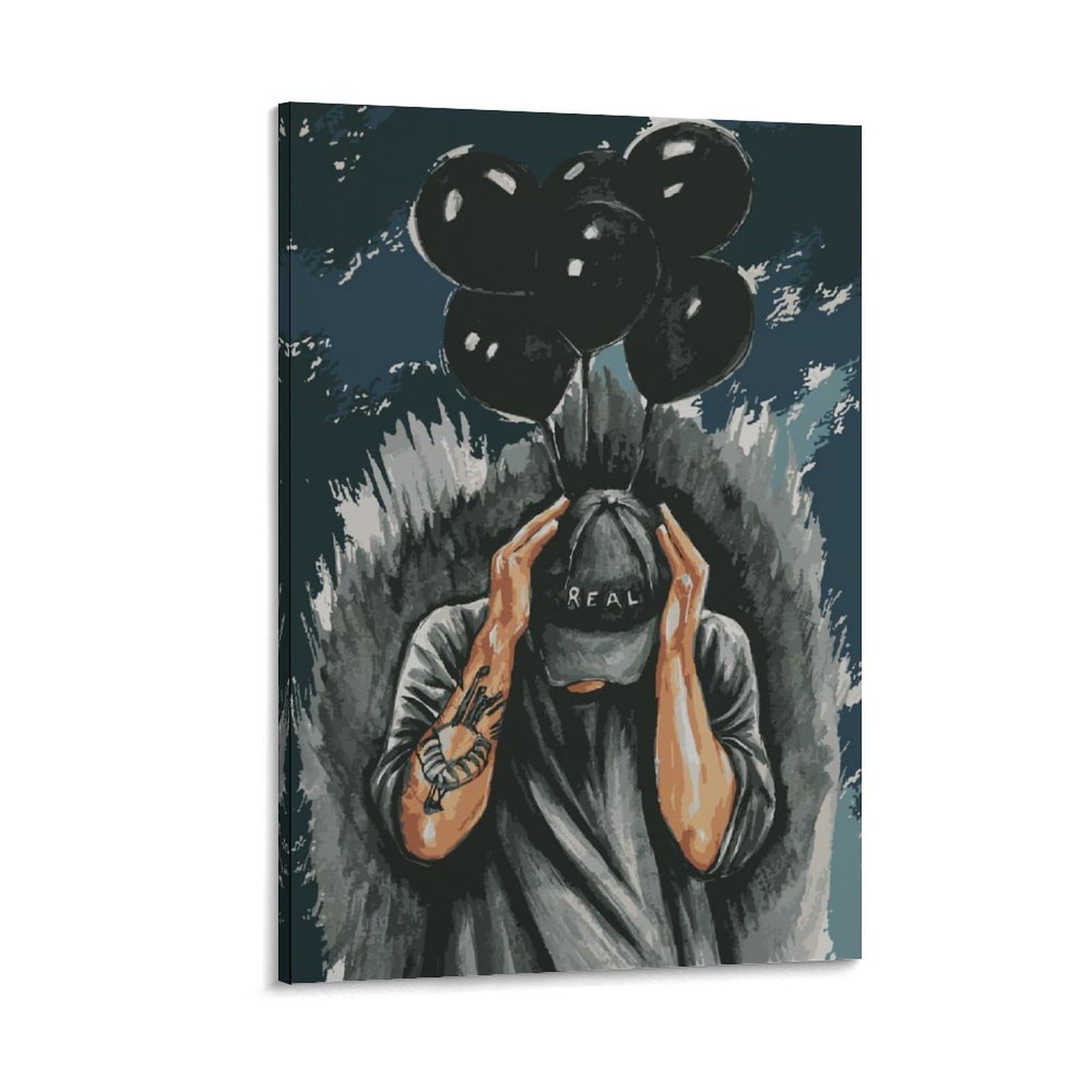 Poster su tela, motivo: cantante rap, hip hop, tutte le stelle, poster da parete per soggiorno, 40 x 60 cm