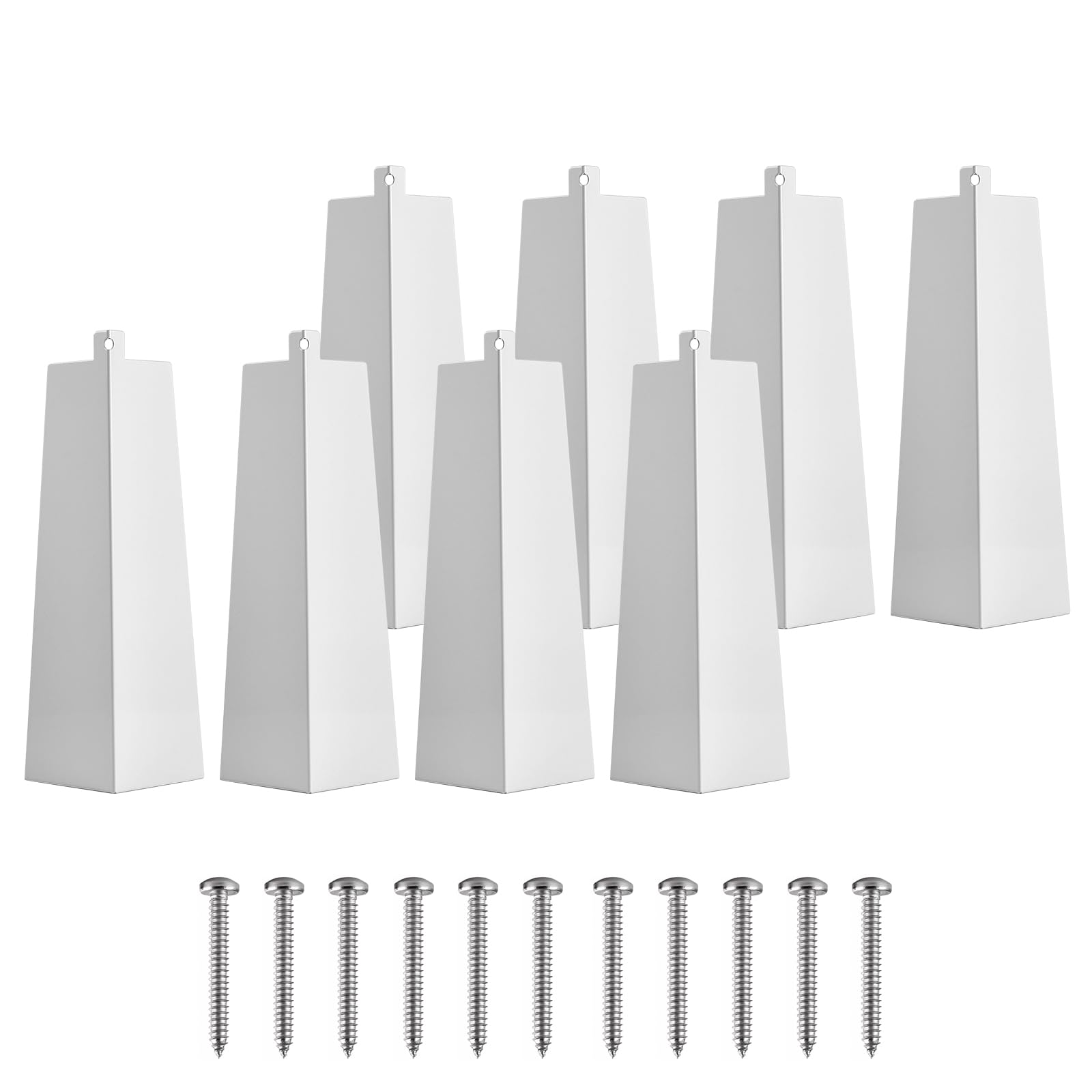 8Pcs Aluminum Siding Corners 8 Inch Outside White Siding Corner Caps with 8 Nails