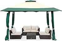 Vista 11 de Tangkula Gazebo desplegable de 13 x 13 pies para patio trasero, adecuado para patio y jardín, gazebo al aire libre con 169 pies cuadrados de sombra