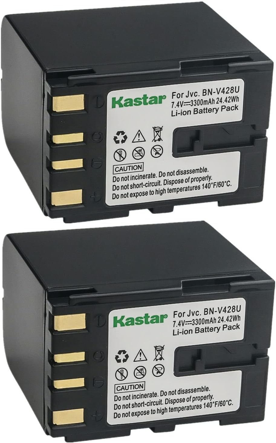 Kastar BN-V428 Battery 2-Pack Replacement for JVC GR-DVL300U, GR-DVL305, GR-DVL307, GR-DVL308, GR-DVL309, GR-DVL310, GR-DVL313, GR-DVL315, GR-DVL317, GR-DVL320, GR-DVL322, GR-DVL323 Camera