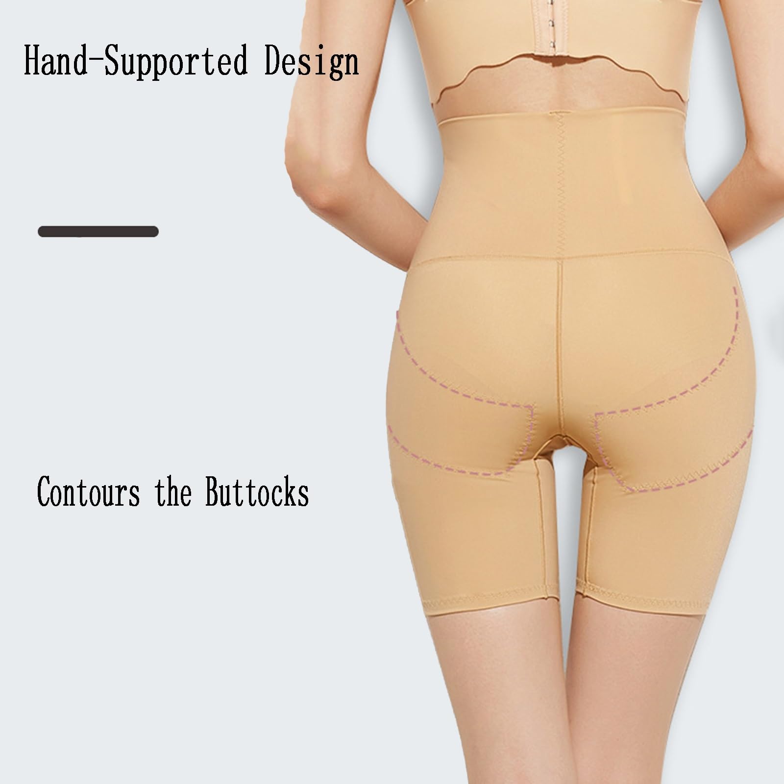 Faja Moldeadora para Después De La Liposucción, Doble Capa, Borde Suave En Las Piernas | Costuras que realzan el trasero,Forma uniforme,Borde suave,Cintura ancha para evitar que se enrolle