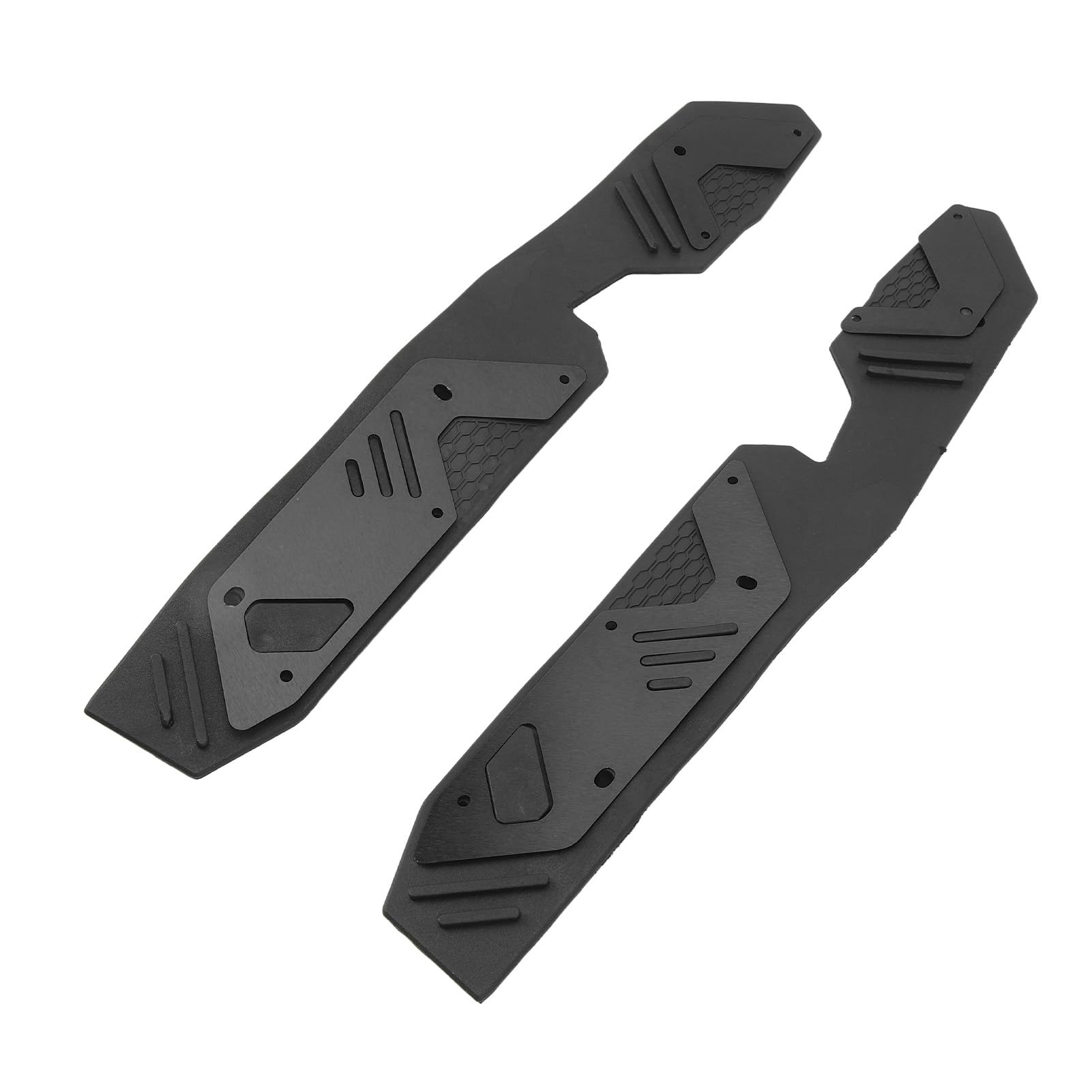 Poggiapiedi per Moto, Pedane in Gomma, Piastra in Metallo, Impugnatura Antiscivolo, Facile Pulizia, Kit da 2 Pezzi per Pendolari e Ciclisti Quotidiani ADV160 2022+ (BLACK)
