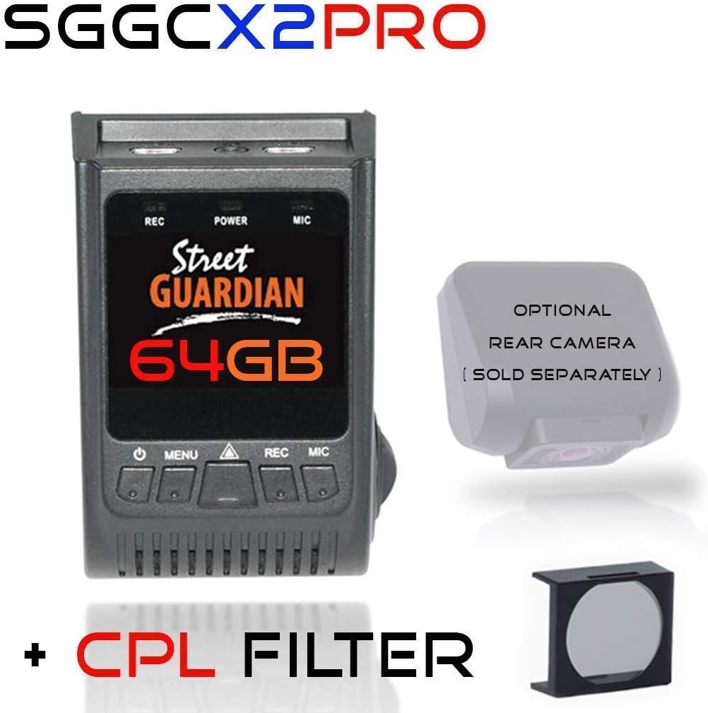 Street Guardian SGGCX2PRO+ 2021 Dash Camera with GPS, CPL & 256GB MicroSD Card