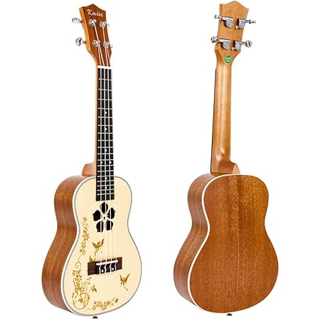 Solid Spruce Ukulele 23 Inch Ukele Concert Uke Mahogany Ukelele Hawaii Guitar