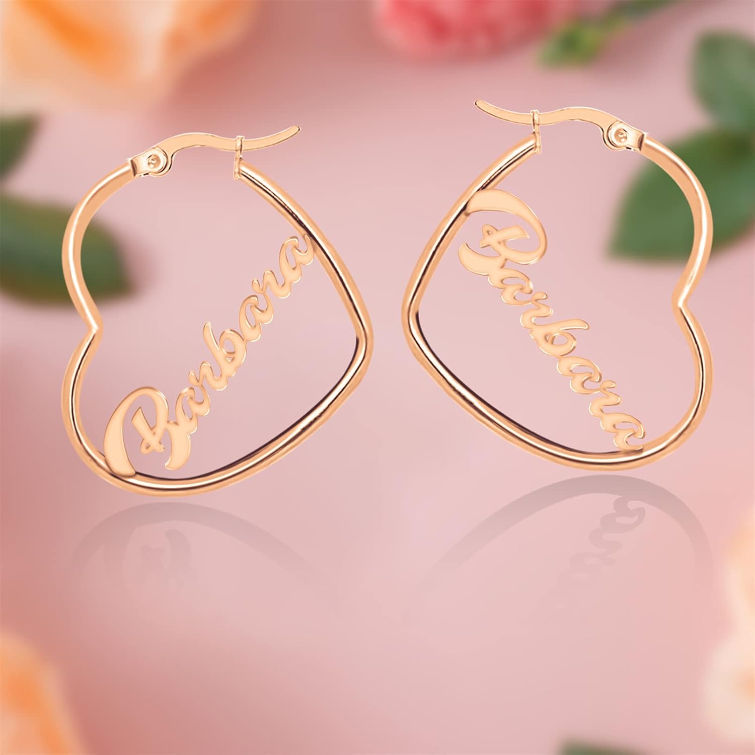 Personalized Name Earring,Custom 925 Sterling Silver Name Stud Earrings，Engraved Name Hoop Earrings with Women Fashion Jewelry Gift (3Colors)